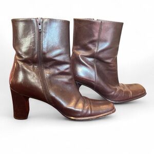 Brown Leather Ankle Boots